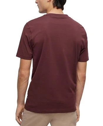 Hugo Boss OSS Men's Cotton-Jersey Signature-Stripe Logo Print T-shirt 4 Hugo Boss OSS Men's Cotton-Jersey Signature-Stripe Logo Print T-shirt - Image 2