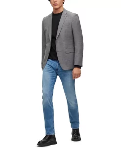 Hugo Boss OSS Men's Regular-Fit Cashmere-Touch Denim Jeans -Adidas Shop 23796805 fpx